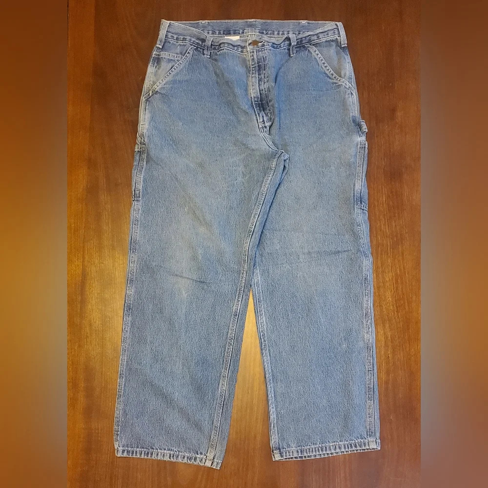 Carhartt‎ Dungrees Fit Work Carpenter Jeans B13DST 36X30 Gorpcore/Distressed